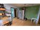 Well-appointed kitchen with a stainless steel refrigerator and convenient access to other rooms at 492 Pelenor Dr, Franklin, IN 46131