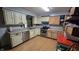 Efficient kitchen space with neutral countertops and a stainless steel stove at 492 Pelenor Dr, Franklin, IN 46131