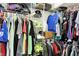 Organized closet with clothing, shelves, and storage solutions for optimal space utilization at 497 Pebble Way, Greenwood, IN 46142