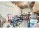 Unfinished basement showing exposed ceiling and concrete walls, perfect for storage and workshop space at 523 Torrey Ct, Avon, IN 46123