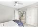 Bedroom featuring a closet, shelving unit, and a comfy bed at 523 Torrey Ct, Avon, IN 46123