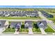 Aerial view of several homes in the community, showcasing the neighborhood layout at 6305 Norwich Dr, Brownsburg, IN 46112