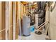 Mechanical room with water heater, HVAC, sump pump, and water softener in unfinished basement at 6305 Norwich Dr, Brownsburg, IN 46112