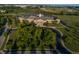 Aerial view of the community's manicured landscaping, and the traditional brick architecture at 6734 W Stonegate Dr, Zionsville, IN 46077