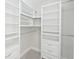 This walk-in closet provides ample shelving and storage space at 701 Lincoln St, Indianapolis, IN 46203