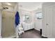 Bright bathroom features a vanity, shower, and toilet at 7157 Chemistry Ct, Indianapolis, IN 46239