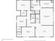 Upstairs floor plan showcasing the primary bedroom, primary bath and three other bedrooms at 7157 Chemistry Ct, Indianapolis, IN 46239