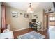 bedroom with a view of the kitchen, desk, and decorations at 7249 Tappan Dr, Indianapolis, IN 46268