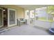 Cozy screened-in porch with comfortable seating and access to the backyard at 7249 Tappan Dr, Indianapolis, IN 46268