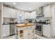 Well-lit kitchen with white cabinetry, stainless steel appliances, and functional kitchen island at 744 Gilbert Ave, Indianapolis, IN 46227