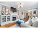 Cozy living room with fireplace and hardwood floors at 744 Gilbert Ave, Indianapolis, IN 46227