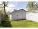 Backyard showing green space and garage at 8144 E 50Th St, Indianapolis, IN 46226