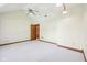 Bedroom featuring vaulted ceilings, ceiling fan, and wall to wall carpeting at 101 Applecross Dr, Brownsburg, IN 46112