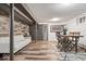 Finished basement featuring wood flooring, recessed lighting and a comfortable seating area at 1242 W Huntsville Rd, Pendleton, IN 46064