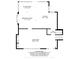 Layout of the first floor, featuring a living room, kitchen, breakfast nook, and sitting room. Includes dimensions for each room at 1242 W Huntsville Rd, Pendleton, IN 46064