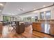 Expansive kitchen featuring wooden cabinetry, stainless steel appliances, and an island with seating, great for entertaining at 1242 W Huntsville Rd, Pendleton, IN 46064