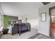 Inviting living room featuring a cozy fireplace and a stylish decor at 1242 W Huntsville Rd, Pendleton, IN 46064