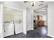 Convenient laundry room adjacent to the kitchen, featuring washer and dryer hookups at 1610 S F St, Elwood, IN 46036