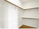 Walk-in closet featuring shelving and wood floors at 2013 Yandes St, Indianapolis, IN 46202