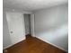 Bedroom offers closet and hardwood floors at 2435 Asbury St, Indianapolis, IN 46203