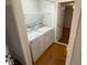 Bright laundry area with washer and dryer included at 2435 Asbury St, Indianapolis, IN 46203