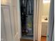 Utility closet holds the water heater and offers extra storage at 2435 Asbury St, Indianapolis, IN 46203