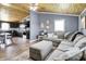 This spacious room combines the living room and kitchen for a seamless flow at 3682 S 380 E, Anderson, IN 46017