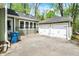 View of the backyard and detached garage at 4447 N College Ave, Indianapolis, IN 46205