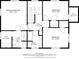 Detailed floor plan showcasing the upper level layout with precise dimensions for each room, including the primary bedroom and bathrooms at 4447 N College Ave, Indianapolis, IN 46205