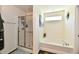 Bathroom with separate shower and tub at 5827 High Grass Ln, Indianapolis, IN 46235