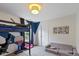 Fun bedroom featuring bunk beds, a reading nook, and playful decor for  at 695 Bobtail Dr, Greenfield, IN 46140