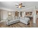 Spacious living room open to the kitchen and dining area, perfect for entertaining at 695 Bobtail Dr, Greenfield, IN 46140