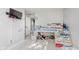 bedroom with a loft bed, books, and playful decor at 7606 Old Oakland Blvd E Dr, Indianapolis, IN 46236