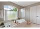 Bright bathroom showcasing a soaking tub under a window and enclosed shower at 828 Breaside Ln, Greenwood, IN 46143