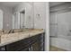 Bathroom vanity with granite countertops and chrome fixtures at 888 Westcreek Dr, Columbus, IN 47201