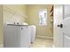 Laundry room with appliances, open shelving and window at 932 Silverheels Dr, Westfield, IN 46074