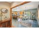 Spacious kitchen and dining area with wood cabinetry, an island, and room for a dining table at 965 W Main St, Greenwood, IN 46142