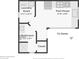 Detailed floor plan showcasing the layout of the detached pool house, including a laundry room, bathroom, and pool house at 965 W Main St, Greenwood, IN 46142