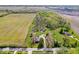 Beautiful aerial view of land, including field and wooded areas at 10473 N County Road 950 E, Brownsburg, IN 46112