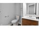 Clean bathroom with a toilet and vanity at 10602 Fall Rd, Fishers, IN 46037