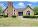 Charming home with blue front door, stone accents and well-kept lawn at 10602 Fall Rd, Fishers, IN 46037