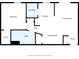 Floor plan featuring bedroom, laundry, kitchen, living room, dining area, bath and foyer at 12833 Tradd St # 1B, Carmel, IN 46032