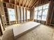 Bedroom under construction featuring two large windows and drywall on the floor at 1415 Beaumont Cir, Westfield, IN 46074
