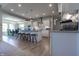 Spacious kitchen boasting an island with seating, modern appliances, and sleek countertops at 1472 Maple Ridge Ct, Columbus, IN 47201