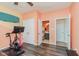 Another view of this home exercise room highlights the functionality and convenient layout for a healthy lifestyle at 15143 Gallop Ln, Fishers, IN 46040