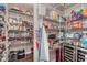 Walk-in pantry with wire shelving provides ample storage and organization for food and kitchen items at 15143 Gallop Ln, Fishers, IN 46040