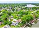 Scenic aerial perspective of a residential area surrounded by lush trees and a beautiful lake at 169 Bayview Dr, Cicero, IN 46034