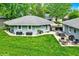 Beautifully landscaped backyard with patio seating area, ideal for outdoor entertaining and relaxing at 169 Bayview Dr, Cicero, IN 46034