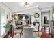 Cozy dining area adjacent to the kitchen, featuring a round table, stylish decor and ample natural light at 169 Bayview Dr, Cicero, IN 46034