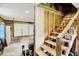 Stairway leading to an upper level room, connecting the garage with a storage or bonus area above at 169 Bayview Dr, Cicero, IN 46034